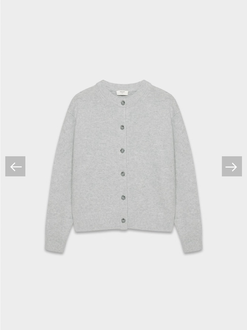 Aritzia Essential Cashmere Allegory Cardigan Heather Chrome Size Small